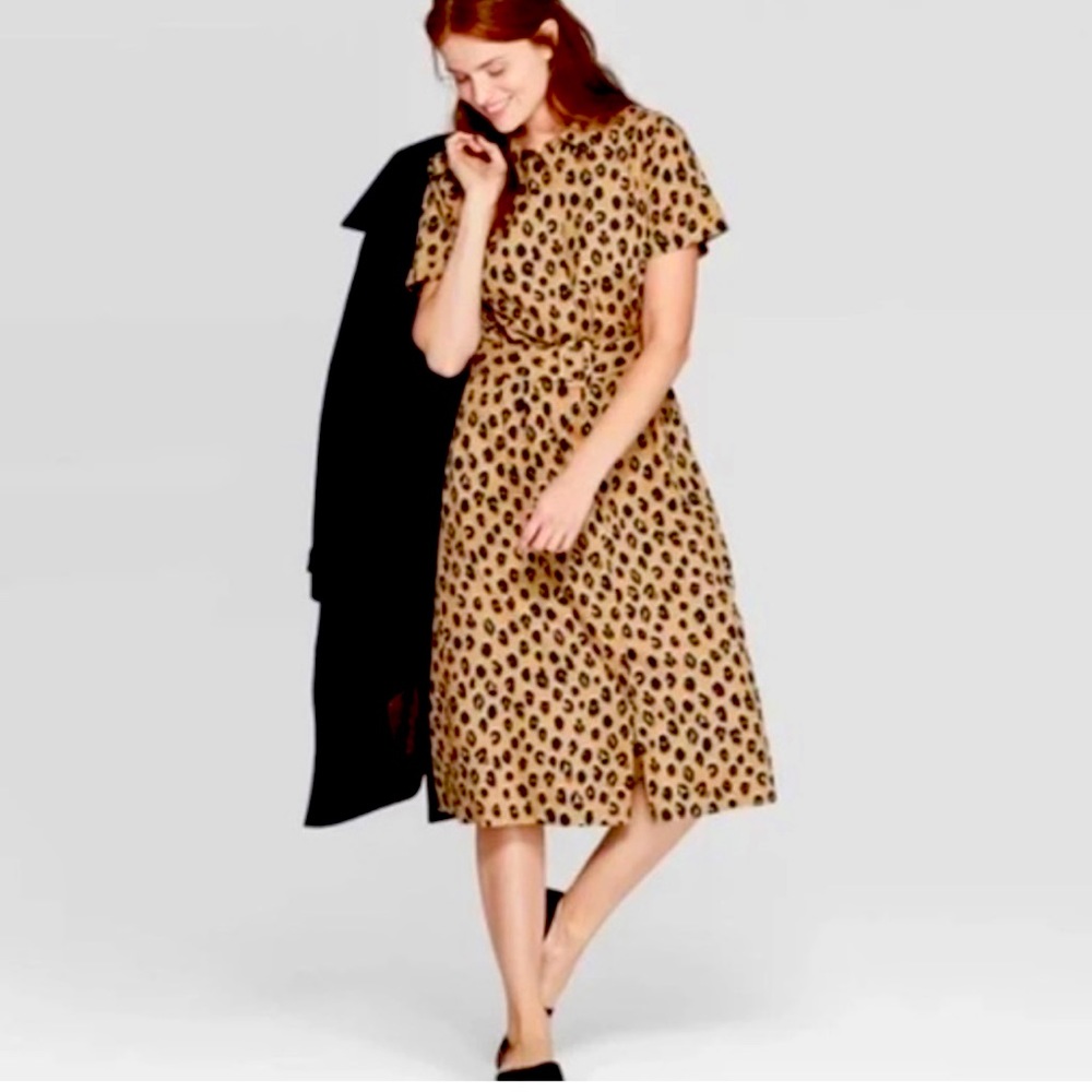 Cheetah knee length dress